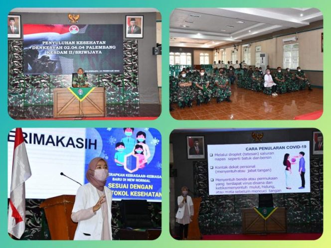 Korem 044/Gapo Gelar Penyuluhan Penanganan dan Pencegahan Covid-19 (FOTO/PENREM 044 GAPO)