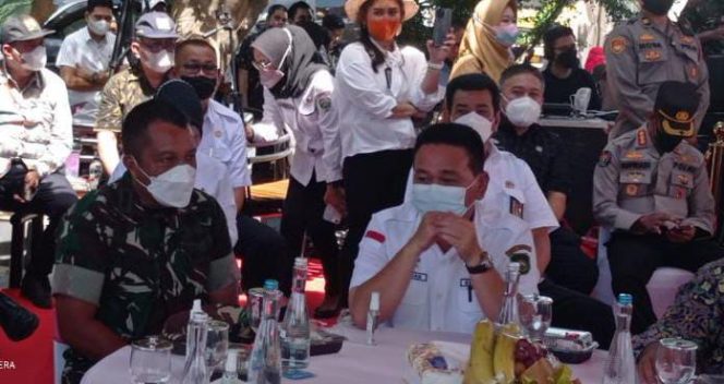 Kasiter Kasrem 044/Gapo Letkol Inf Debok Sumantokoh S.H, menghadiri acara launching Kampung Tangguh Anti Narkoba Tahun 2022, di Kampung Sungai Kembangkan, Palembang (Foto/Penrem 042 Gapu)