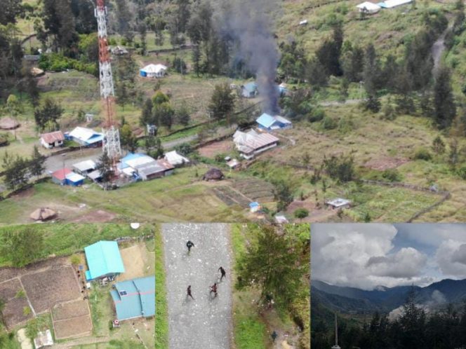 Situasi di daerah pemukiman masyarakat Papua di Distrik Omukia dan Distrik Ilaga, Kab. Puncak, Minggu (20/2/2022). FOTO : PENDAM XVII/CENDERAWASIH