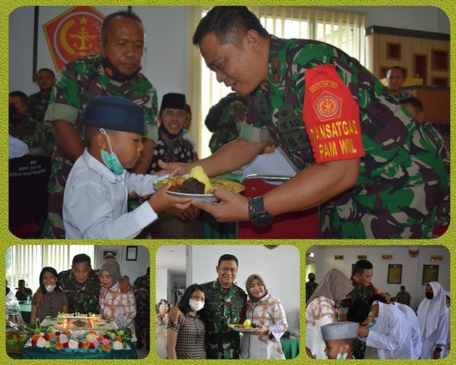 Komandan Korem 042/Gapu Brigjen TNI Supriono, S.IP., M.M., bersama Ibu Wiwik Supriono meluangkan waktu untuk mengajak Prajurit dan PNS serta anak – anak Panti Asuhan Bhadar Garuda Putih makan siang bersama di Makorem 042/Gapu, Jambi. (SRIWIJAYADAILY/PENREM GAPU)