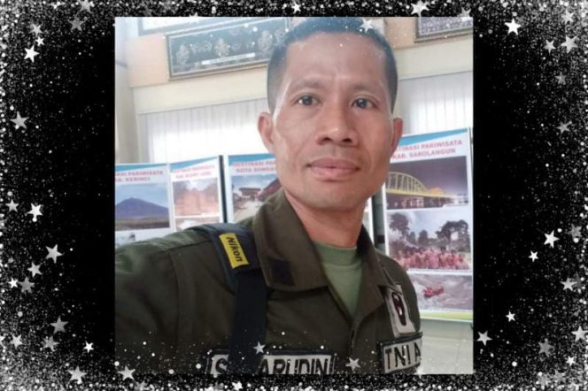 Sertu Saharuddin (Alm). /SRIWIJAYADAILY/PENREM GAPU