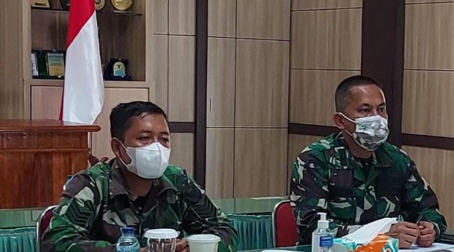 Pasiterdim 0415/Jambi Mayor Inf Beni mengikuti sosialisasi UU Nomor 23 Tahun 2019 tentang Pengelolaan SDN untuk Hanneg bersama Dirjen Pothan Kemenhan RI  melalui zoom meeting (SRIWIJAYADAILY/BENI) 