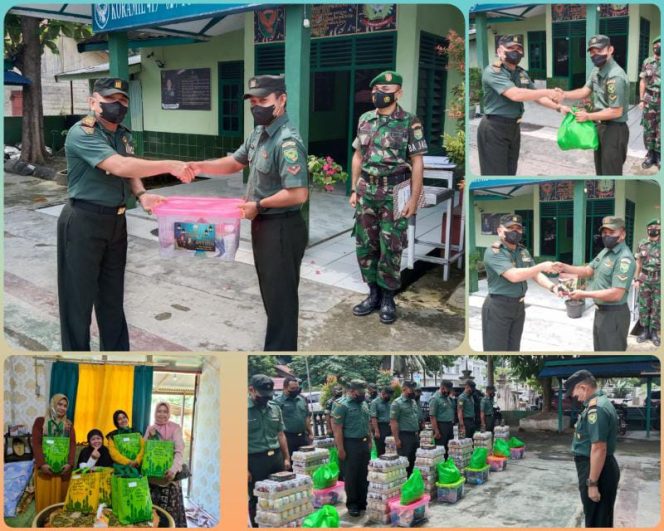 Danramil Tungkal Ulu Salurkan Bingkisan Lebaran Dari Danrem 042/Gapu/ FOTO : Taufik