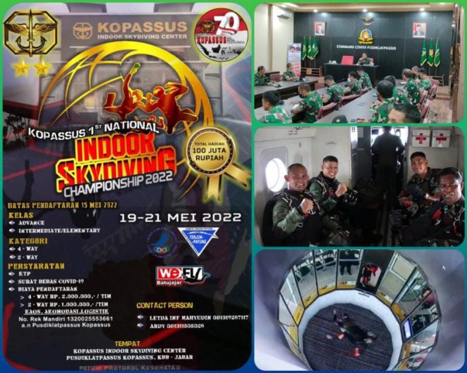 Persiapan Jelang Kopassus 1st National Indoor Skydiving Championship 2022/FOTO : DISPENAD
