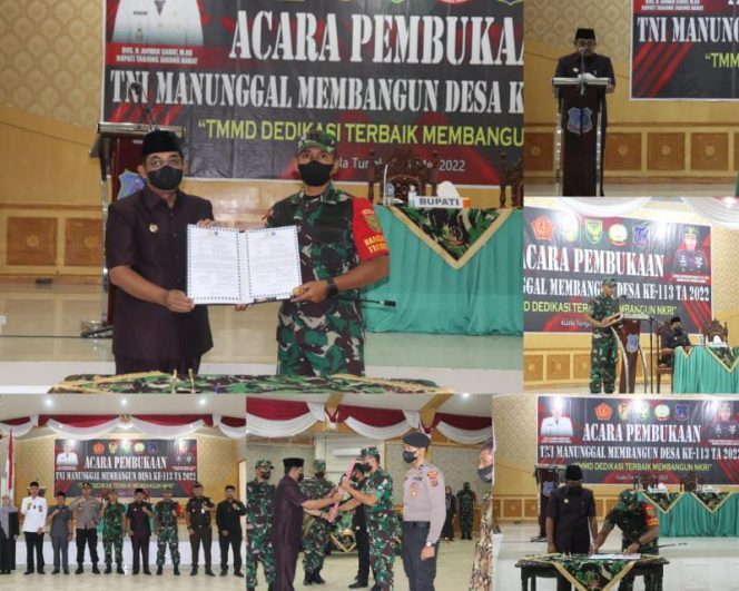 TMMD Ke - 113 Tahun 2022 Kodim 0419/Tanjab Resmi Dibuka/ Foto : Penrem 042 Gapu