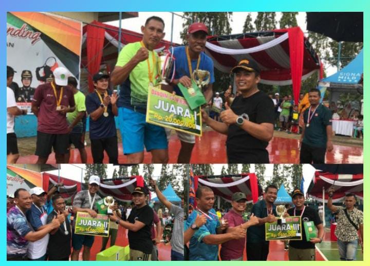Resmi Ditutup, Inilah Pemenang Kejuaraan Tenis Lapangan Dandim 0416 Bute Cup 2022 (Foto. Ist) 