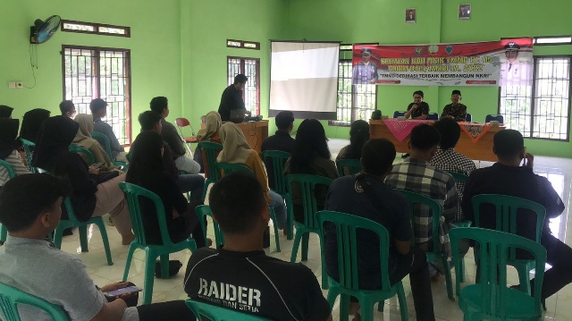 Dinas Kehutanan Provinsi Jambi melakukan sosialisasi tentang bahayanya membuka lahan dengan cara membakar di dalam program TMMD 115 Kodim 0415 Jambi (Foto. Ist) 