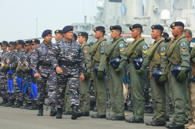 Kasal Pimpin Apel Gelar Pasukan PAM VVIP Presidensi G20 di Koarmada II (Puspen TNI)