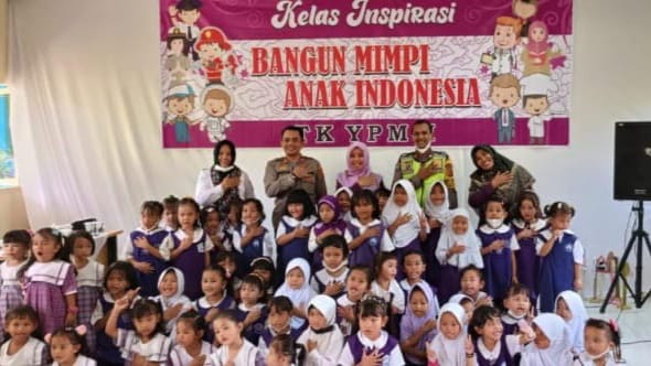Polisi Sahabat Anak, Polsek Tebing Tinggi Berikan Penyuluhan di TK YPMM (FOTO : IST)