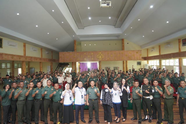 Prajurit dan PNS Korem 042/Gapu Ikuti Sosialisasi Layanan Tabungan BTN (Penrem042gapu)