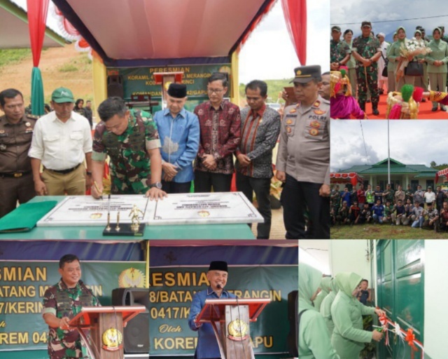 Danrem 042/Gapu Resmikan Dua Koramil Di Wilayah Kabupaten Kerinci (penrem042gapu) 