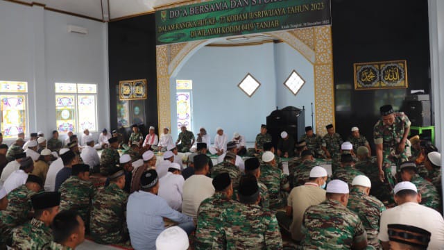 Kodim 0419/Tanjab Gelar Do'a Bersama Menjelang HUT Kodam II/Sriwijaya