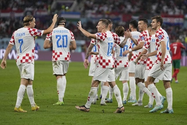 Timnas Kroasia pada perebutan tempat ke-3 Piala Dunia 2022 (c) AP Photo/Thanassis Stavrakis