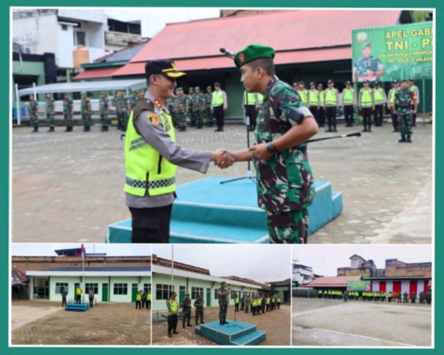 Wujud Sinergitas, TNI-Polri di Kabupaten Bungo Gelar Apel Gabungan/FOTO : IST