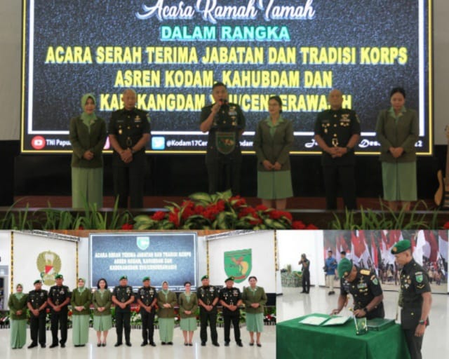 Ini Pesan Mayjen TNI Muhammad Saleh Mustafa Saat Memimpin Sertijab Pejabat Kodam XVII/Cenderawasih/ FOTO : IST