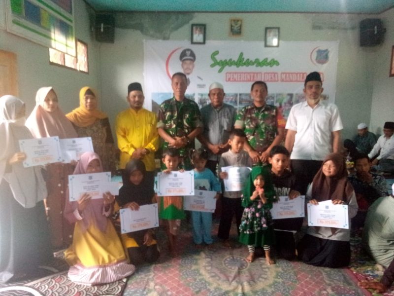 Anggota Koramil 419-03/Tungkal Ilir Hadiri Tasyakuran Pemdes Mandala Jaya