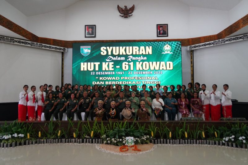 Kodam XVII/Cenderawasih Gelar Syukuran HUT Kowad Ke-61 Tahun 2022