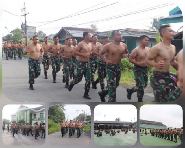 Jaga Kebugaran Tubuh, Kodim 0419/Tanjab Melaksanakan Lari Pagi