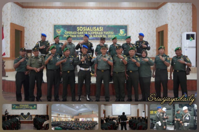 Prajurit dan PNS Korem 042/Gapu Terima Sosialisasi Operasi Gaktib Dan Yustisi Dari Denpom II/2 Jambi