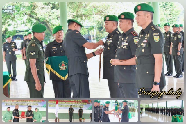 Danrindam II/Swj Pimpin Tradisi Penerimaan Perwira Baru Dan Sertijab Dansecaba