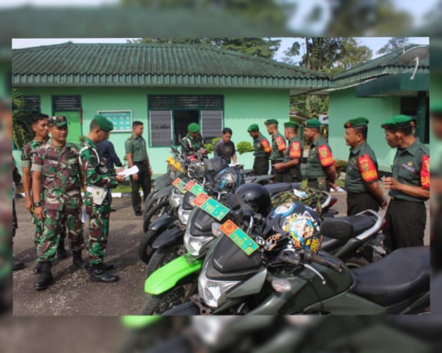 Cegah Pelanggaran, Kodim 0420/Sarko Gelar Apel Kendaraan Dinas Babinsa