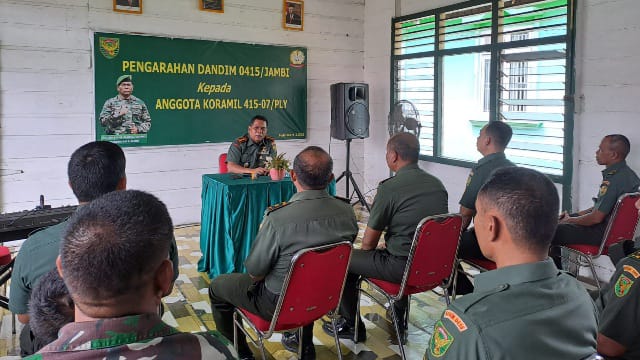 Kunjungi Koramil Jajaran, Dandim Jambi Berikan Pesan Khusus Kepada Babinsa/ FOTO : dok. Istimewa
