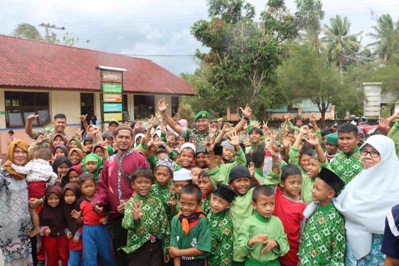 Yonif 147/KGJ Sosialisasikan Pencegahan Tindakan Penculikan Anak