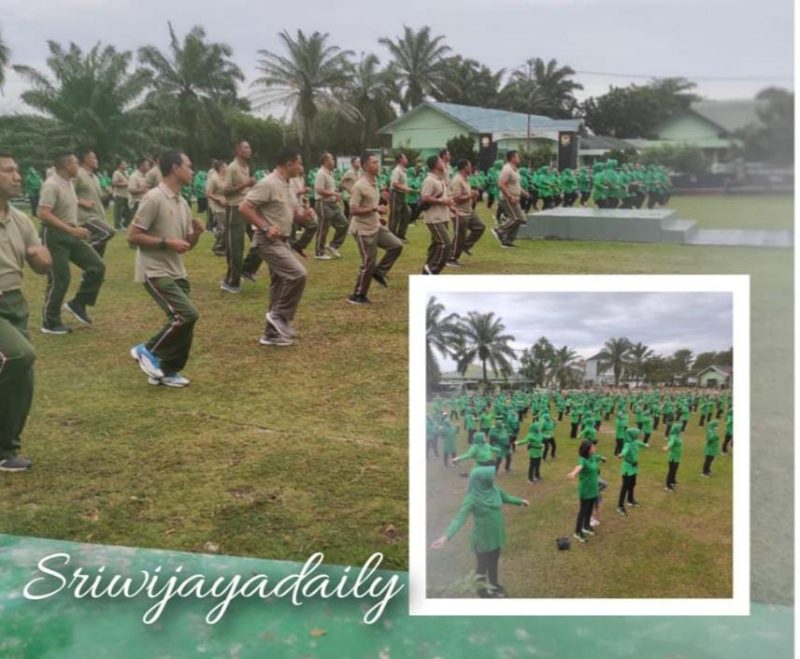 Jaga Kebugaran Tubuh, Dandim 0415/Jambi Bersama Prajurit dan Persit Laksanakan Senam Kesegaran Jasmani/ FOTO : Dok. Wd/Red
