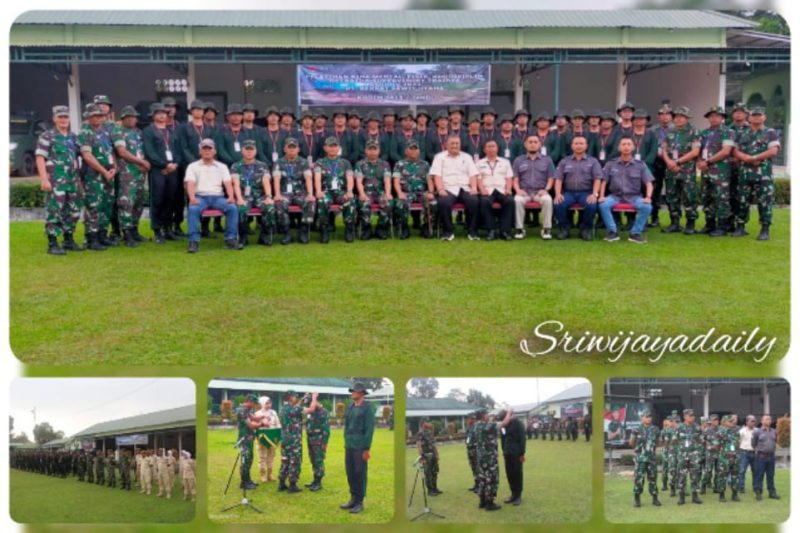 Dandim 0415/Jambi, Kolonel Inf Marsal Denny Pimpin Upacara Pembukaan Kegiatan Pembinaan Mental, Fisik dan Disiplin Karyawan PT. BSU Jambi bertempat lapangan upacara Makodim 0415/Jambi, Jl. Untung Suropati, Jelutung, Kec. Kota Baru, Kota Jambi, Rabu (08/02/20223)/ FOTO : ISTIMEWA