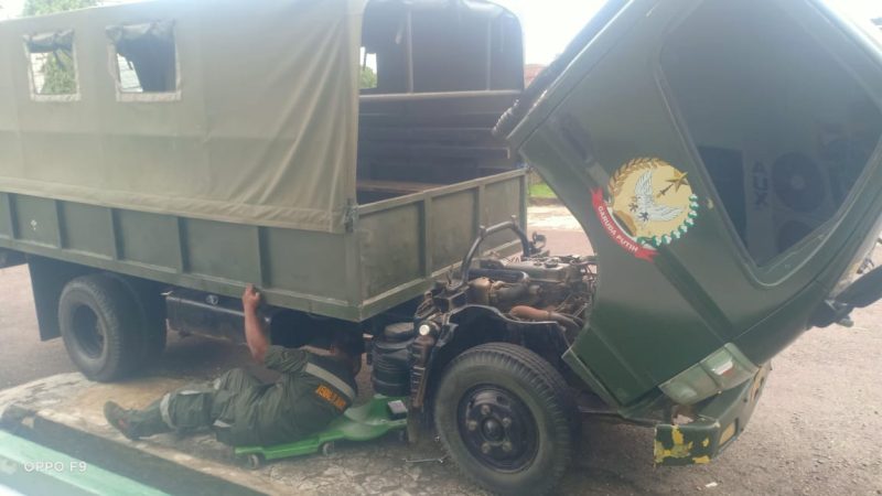 Tim Yanhar Denpal Jambi Laksanakan Pemeriksaan Materiil TNI AD di Satuan Jajaran Korem 042/Gapu/ FOTO : Dok. Penremgapu
