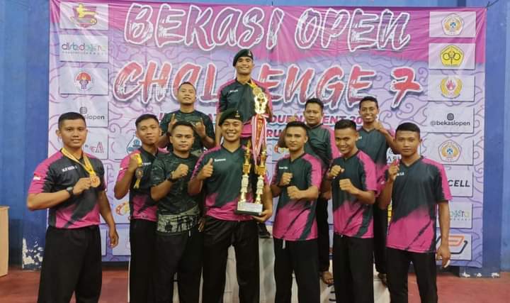Yonif Mekanis 202/Tajimalela Torehkan Prestasi pada Ajang Kejurnas Pencak Silat Bekasi Open Challenge 7/ FOTO : Dok. Dispenad