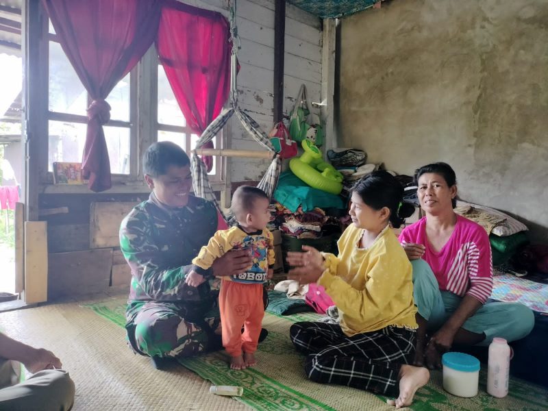 Peduli Stunting, Babinsa Koramil 11/JT Laksanakan Pendampingan ke Warga Binaan/ FOTO : Dok. dimjbi