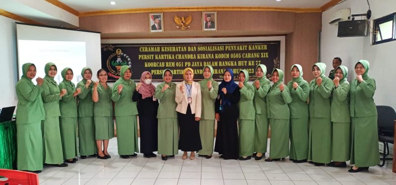 Sambut HUT Persit, Kodim 0505/JT Berkolaborasi Dengan YPKI Gelar Edukasi Kanker/ FOTO : Istimewa