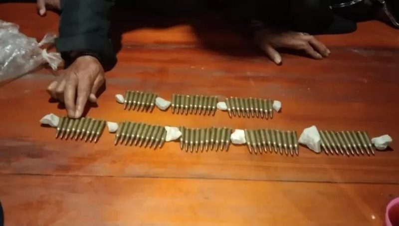 Barang bukti 77 butir amunisi illegal yang dimiliki 2 oknum TNI/ FOTO : Dok. Istimewa