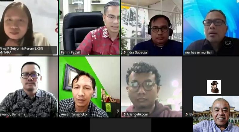 Zoom Meeting Bersama Menteri Komunikasi Malasyia Fahmi Fazli (pwi/indonesiadaily.co.id)