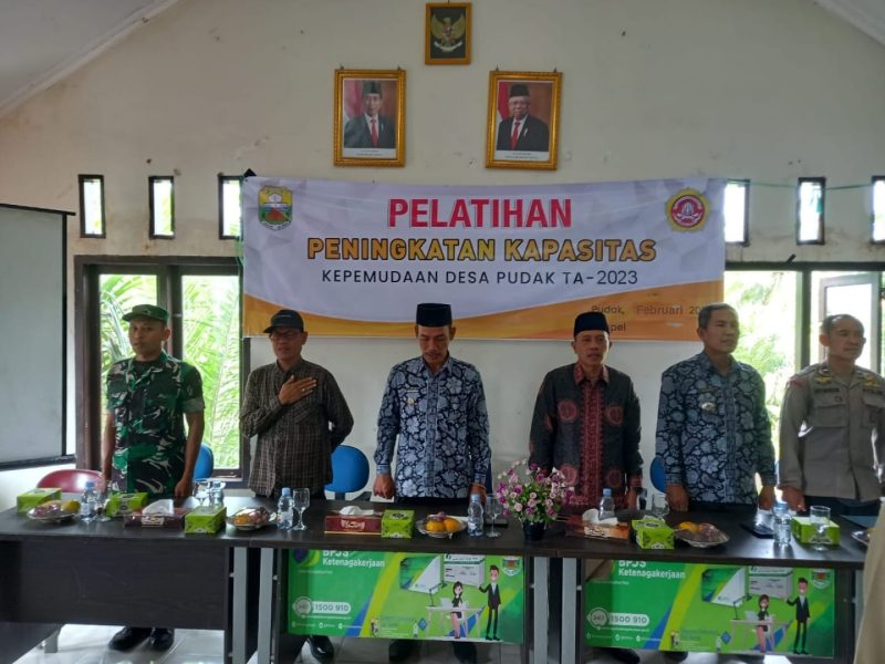 Babinsa Koramil Pijoan Hadiri Pelantikan Karang Taruna Desa Pudak/ FOTO : Dok. siterdim0415jambi