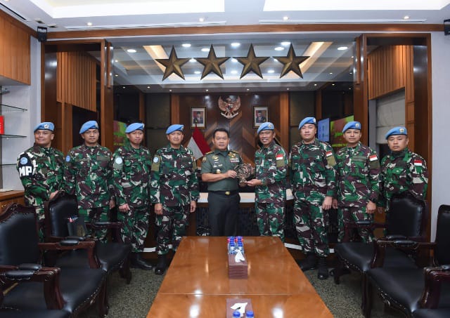 Kasad Terima Delegasi Kontigen Garuda Unifil Tahun 2022 (Foto. Dispenad)
