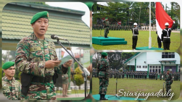 Korem 042/Gapu Gelar Upacara Bendera (Foto. Penrem 042/Gapu)