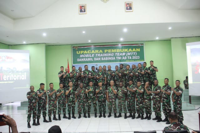 FOTO : Sebanyak 220 Peserta Danramil Dan Babinsa Jajaran Kodam XVII/Cenderawasih Ikuti Pembekalan MTT TA 2023/IST