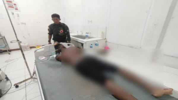 Foto korban luka anggota Kodim Yahukimo/Ist