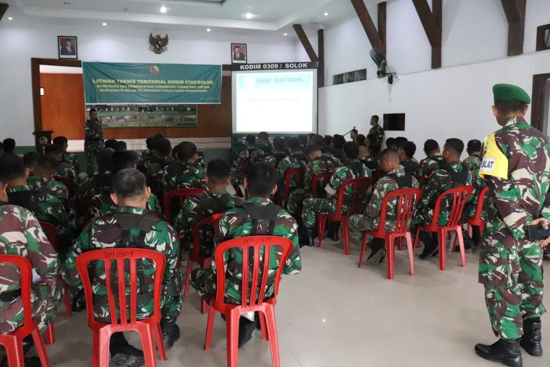 Kodim 0309/Solok Gelar Latihan Teknis Teritorial Tahun 2023. (FOTO : IST)