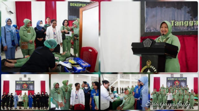 Persit Kartika Chandra Kirana PD XVII/Cenderawasih menggelar kegiatan Donor Darah. (Foto. Pendam XVII/Cenderawasih)