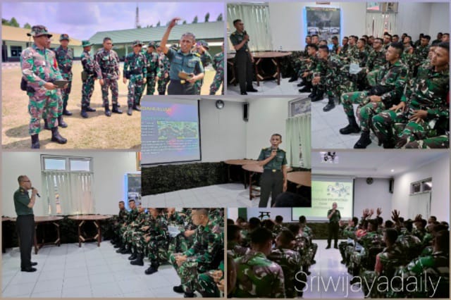 Pendam II/Sriwijaya Bekali Satgas Yonarhanud 12/SBP Teknik Peliputan Dan Penulisan Berita/ FOTO : RED SWJDAILY