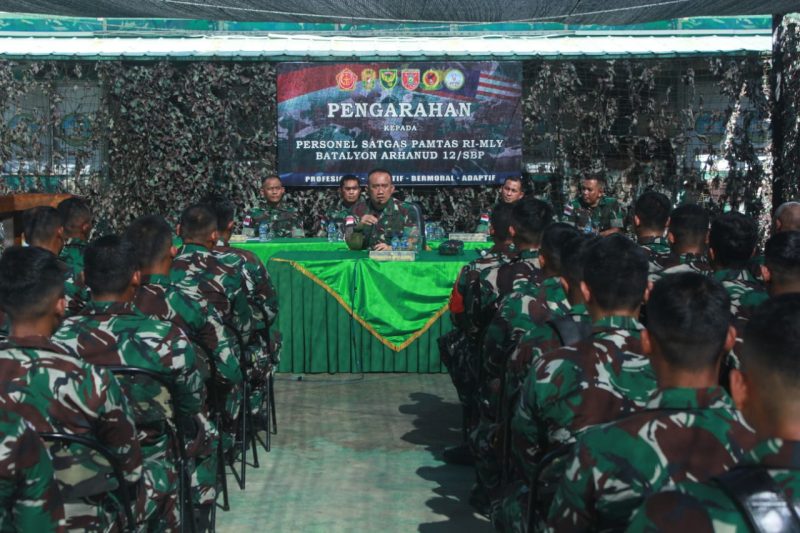 Dankolakops Korem 092/MRL Tatap Muka Bersama Satgas Pamtas RI-MLY Yonarhanud 12/SBP/swjdaily