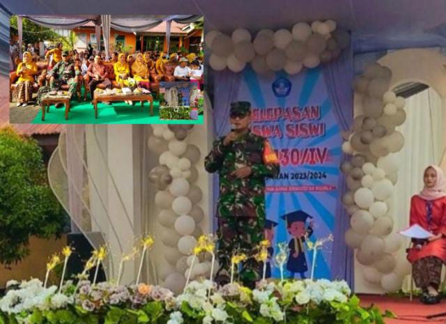 Babinsa Koramil Telanaipura Hadiri Acara Pelepasan dan Perpisahan Siswa-Siswi SDN 130/ VI Kota Jambi/TP