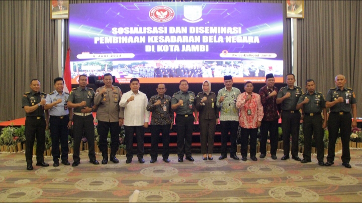 Pabung Muaro Jambi Hadiri Sosialisasi Pembinaan Kesadaran Bela Negara/BN