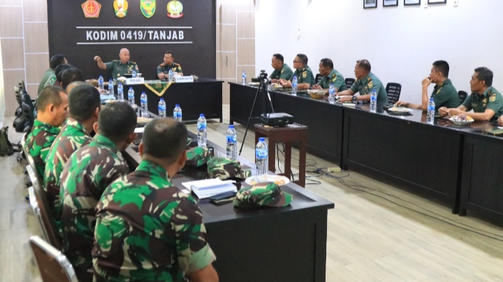 Dandim 0419/Tanjab Sambut Hangat Kunjungan Kerja Dari Tim Itpusterad/pentjb