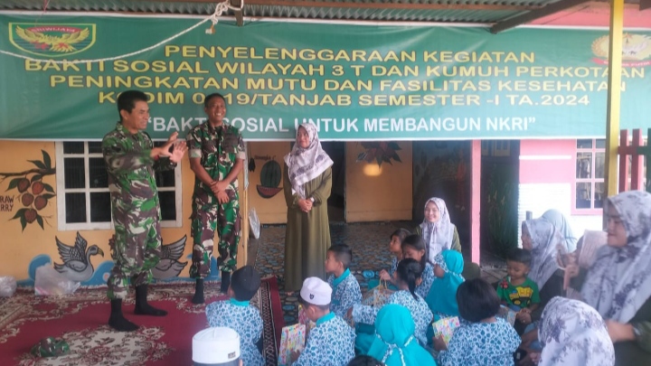 Baksos Kodim 0419/Tanjab Sasar Anak Usia Dini/pentjb