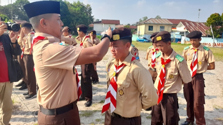 Bentuk Generasi Muda yang Berkarakter, Kodim 0415/Jambi Gelar Kegiatan Persami Saka Wira Kartika 2024/pendimjbi