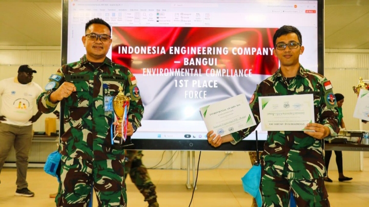 Bravo! Satgas Kizi TNI Konga Terima Penghargaan Dari PBB Pada Event 'World Environment Day 2024'**